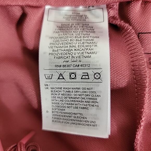 Adidas Women’s Pink Jogger Pants Size Small 3-Stripes Tiro Style Zip Leg - Picture 7 of 9